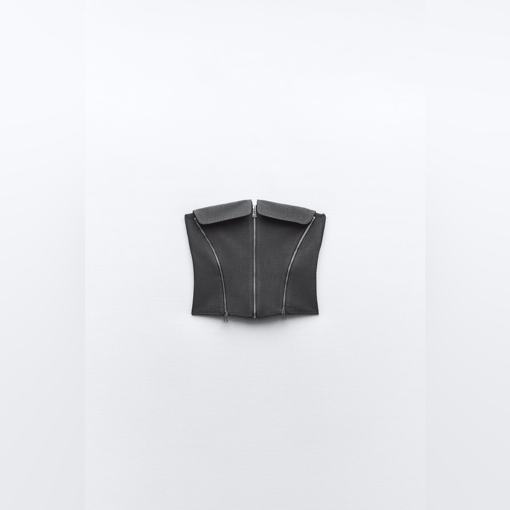 ZARA ZW COLLECTION BUSTIER TOP - Picture 6 of 11